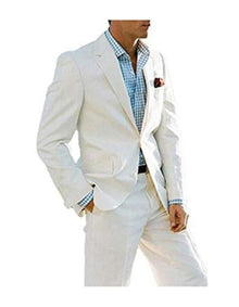 Men's Beach Weddings Attire Suit Menswear Ivory $199