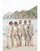 Men's Beige Besom Two Pockets Beach Weddings Suits