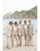 Men's Beige Besom Two Pockets Beach Weddings Suits