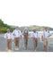 Men's Beige Four Button Beach Wedding Attire Suit