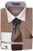 Mens Beige Plaid Dress Shirt