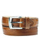 Men's Authentic Genuine Skin Italian Stella All-Over Genuine Eel Antique Camel Belt