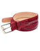 Men's Authentic Genuine Skin Italian Duccio Genuine Crocodile Antique Red Cinturon De Cocodrilo