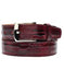 Men's Authentic Genuine Skin Italian Nino Genuine Ostrich Leg Antique Red Belt