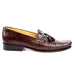 Belvedere Bari Caiman & Ostrich Tassel Loafer – Brown
