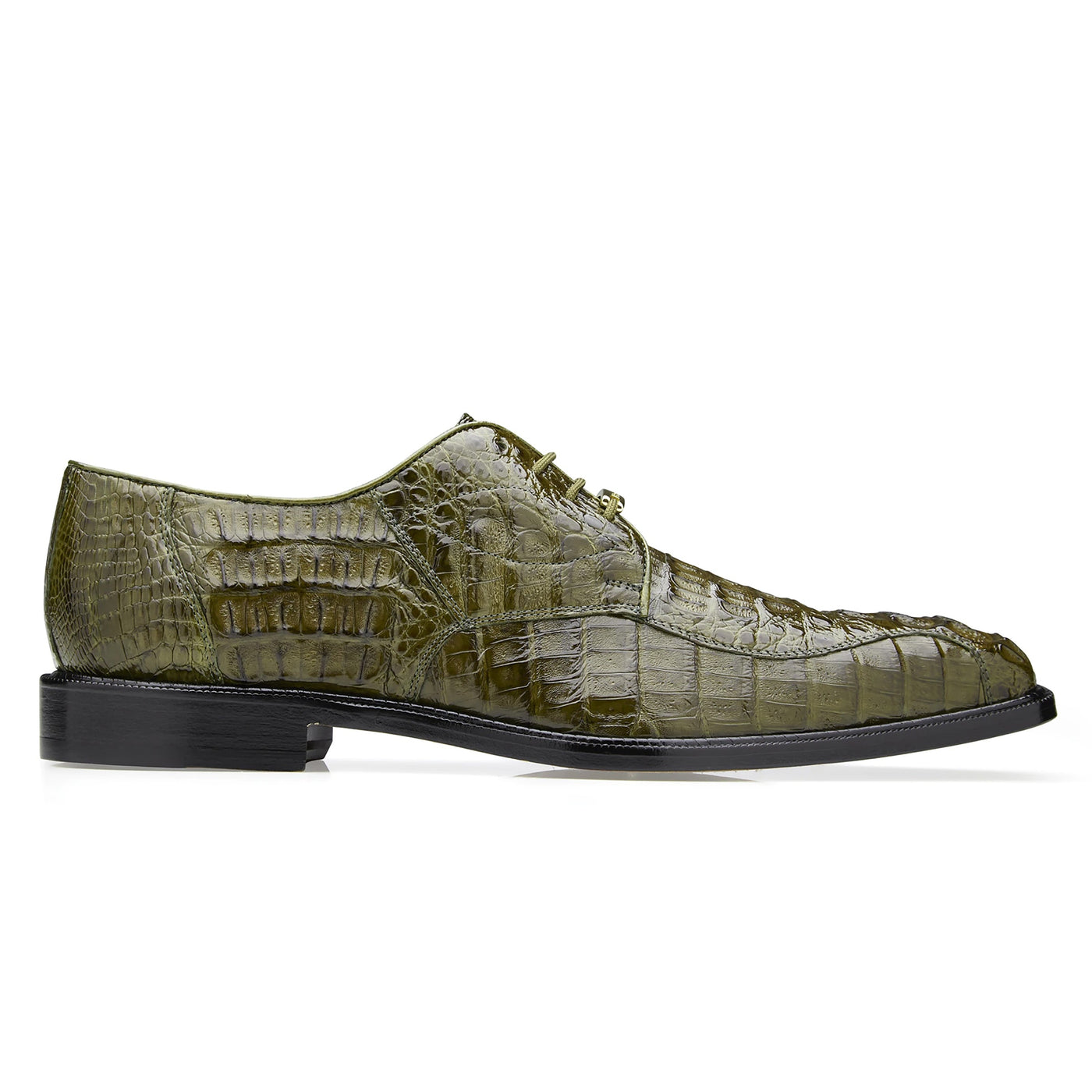 Mens Belvedere Susa Full Caiman Crocodile Dress Shoe in Brown