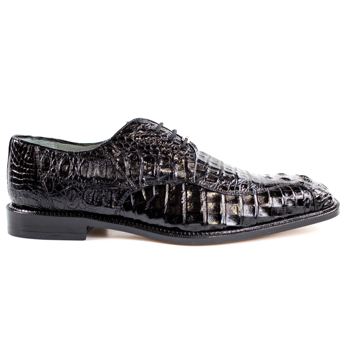 Mens Belvedere Susa Full Caiman Crocodile Dress Shoe in Navy