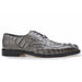 Belvedere Chapo Men's Grey Caiman Hornback Dress Shoes
