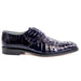 Belvedere Chapo Caiman Hornback Dress Shoe in Navy