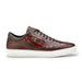 Belvedere Corona Caiman & Lizard Sneaker – Black & Red