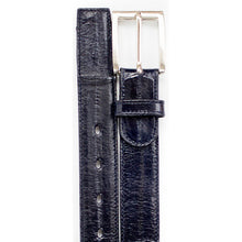 Belvedere Men's Eel Skin Belt - Navy