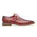 Belvedere Falcon Red Caiman Crocodile Monk Strap for Men