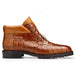 Belvedere Gallardo Men's Caiman Crocodile Dress Hiker Boot in Sport Rust