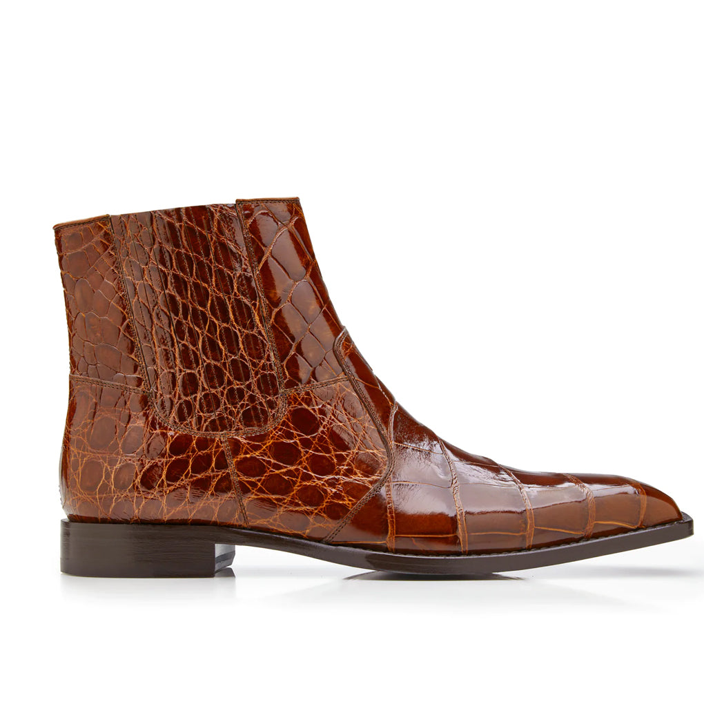 Mens Belvedere Stefano Alligator Dress Boot in Navy