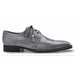 Belvedere Karmelo Grey Lizard Cap Toe Dress Shoe for Men
