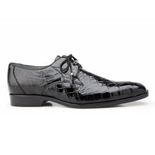 Belvedere Lago Alligator Derby Dress Shoe in Black