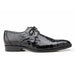 Belvedere Lago Alligator Derby Dress Shoe in Black