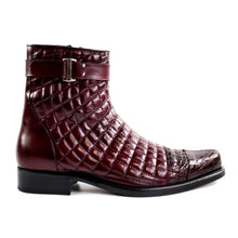 Belvedere Libero Quilted Caiman Dress Boot – Burgundy