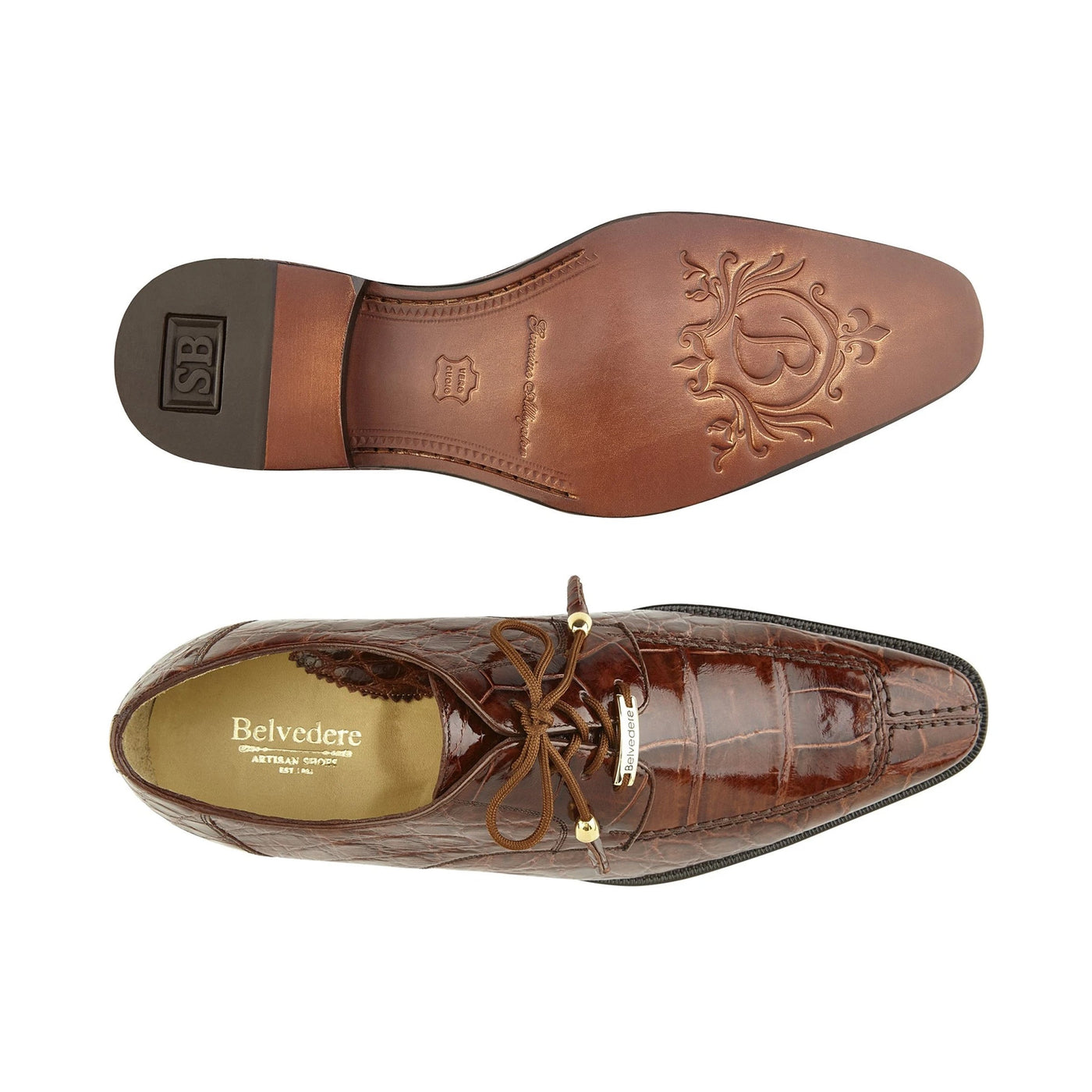 Belvedere Rovigo Calf & Ostrich Split Toe Dress Shoe Burgundy