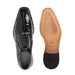 Belvedere Nome Genuine Eel & Ostrich Lace Up Dress Shoe – Black