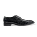 Belvedere Nome Genuine Eel & Ostrich Lace Up Dress Shoe – Black