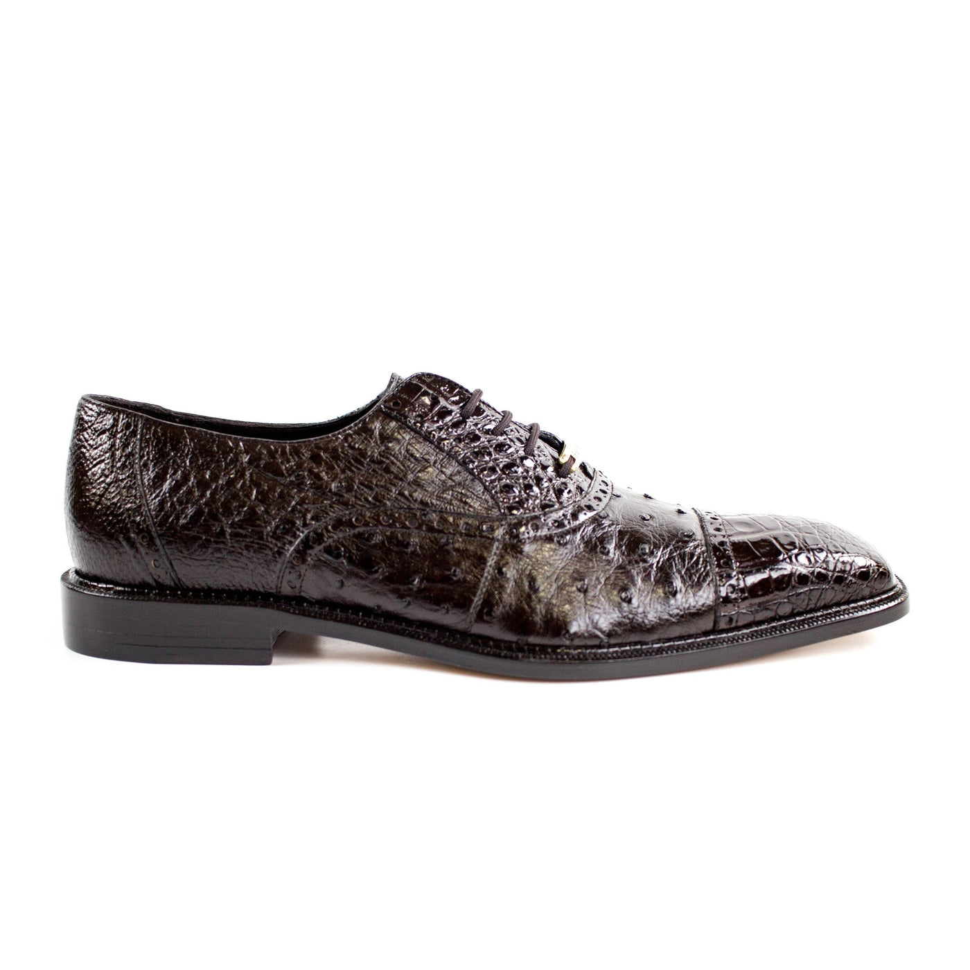 Belvedere Josh Grey Ostrich Monkstrap Dress Shoe for Men