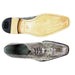 Belvedere Onesto Ostrich & Caiman Crocodile Dress Shoe – Grey