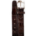 Belvedere Black Ostrich Leg Dress Belt for Men