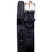 Belvedere Black Ostrich Leg Dress Belt for Men