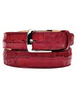 Men's Authentic Genuine Skin Italian Chapo Genuine Crocodile Red Belt