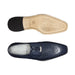 Belvedere Rovigo Black Calf & Ostrich Split Toe Dress Shoe