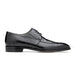 Belvedere Rovigo Black Calf & Ostrich Split Toe Dress Shoe