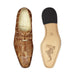 Belvedere Sabato Crocodile Patchwork Oxford in Honey Tan
