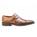 Belvedere Salinas Ostrich Monk Strap Shoe in Tan for Men