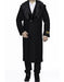 Men's Big And Tall Overcoat Long Men's Dress Topcoat -  Winter coat 4XL 5XL 6XL Black