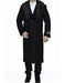 Men's Big And Tall Overcoat Long Men's Dress Topcoat -  Winter coat 4XL 5XL 6XL Black