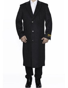 Men's Big And Tall Overcoat Long Men's Dress Topcoat - Winter coat 4XL 5XL 6XL Charcoal