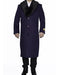 Men's Big And Tall Overcoat Long Men's Dress Topcoat -  Winter coat 4XL 5XL 6XL Purple - Three Quarter 34 inch length