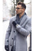 Men's Big And Tall Overcoat Long Men's Dress Topcoat -  Winter coat 4XL 5XL 6XL Light Grey ~ Silver Gray
