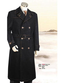 Men's Big And & Tall Trench Coat Black