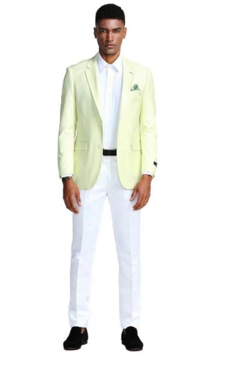 Mens Big and Tall Blazer - Big and Tall Lemon Sport Coat main image 0