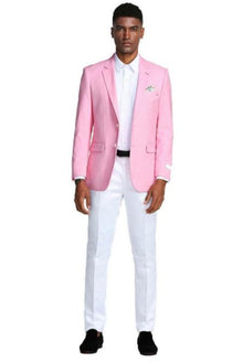 Mens Big and Tall Blazer - Big and Tall Pink Sport Coat
