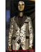 Mens Big and Tall Sequin Blazer - Shiny Fancy Sport Coat + Matching Bowtie + Silver Tuxedo