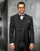 Mens Big and Tall Size Suits - Plus Size Mens Black Suit - Peak Lapel Ticket Pocket