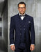 Mens Big and Tall Size Suits - Plus Size Mens Sapphire Suit - Peak Lapel Ticket Pocket