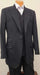 Mens Big and Tall Size Suits - Plus Size Mens Solid Black Suit - Peak Lapel Ticket Pocket