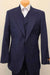 Mens Big and Tall Size Suits - Plus Size Mens Solid Navy Suit - Peak Lapel Ticket Pocket