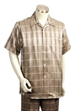 Mens Big and Tall Walking Suit - Taupe