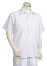 Mens Big and Tall Walking Suit - White ~ Black