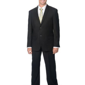 Slim Fit Suit Men'S Notch Collar Black 2-Button Priced Business Suits